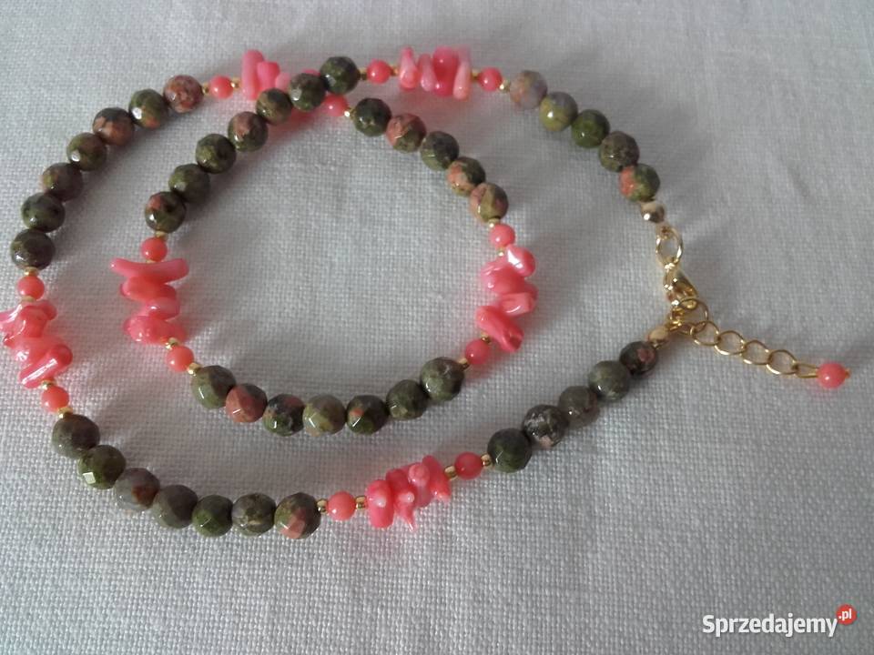 Naszyjnik unakit koral Warszawa