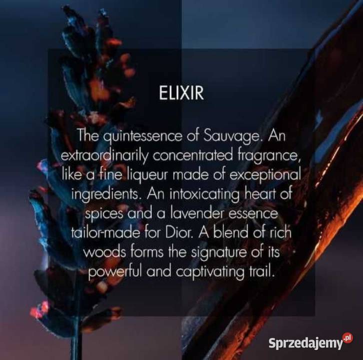 Perfumy męskie Dior Sauvage Elixir nowe Białystok
