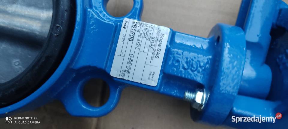 Przepustnica zwrotna zawór motylkowy PN 16 Nowy Tomyśl