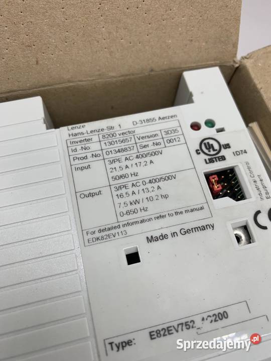 Lenze E82EV752K4C200 75kW Inverter Warszawa