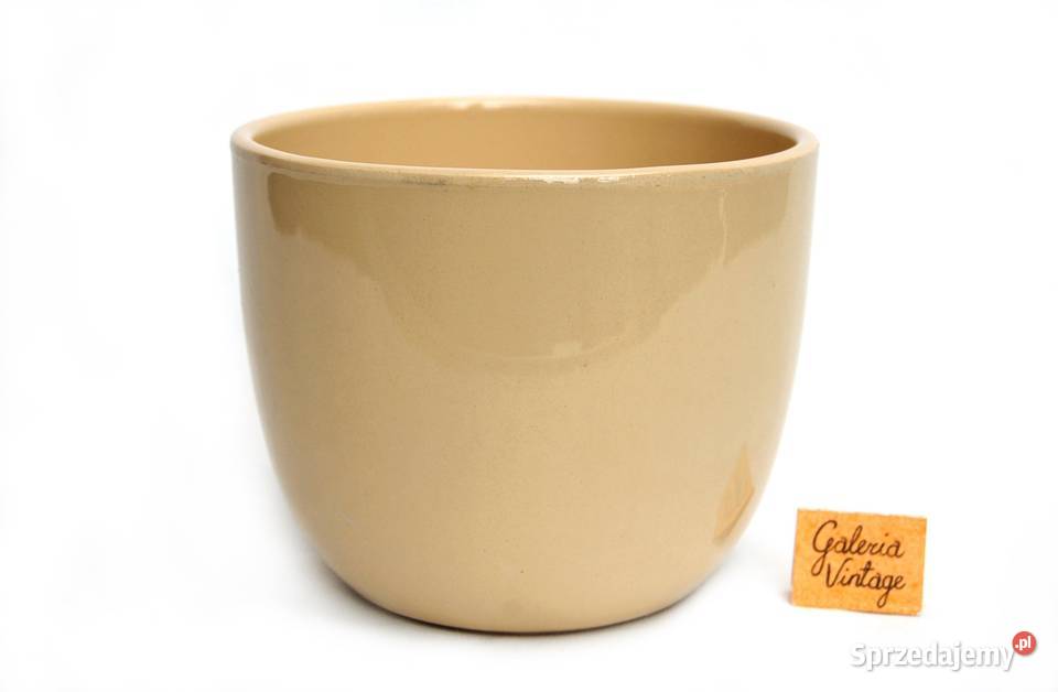 Osłonka ceramiczna beżowa gładka średnica 135 Lublin