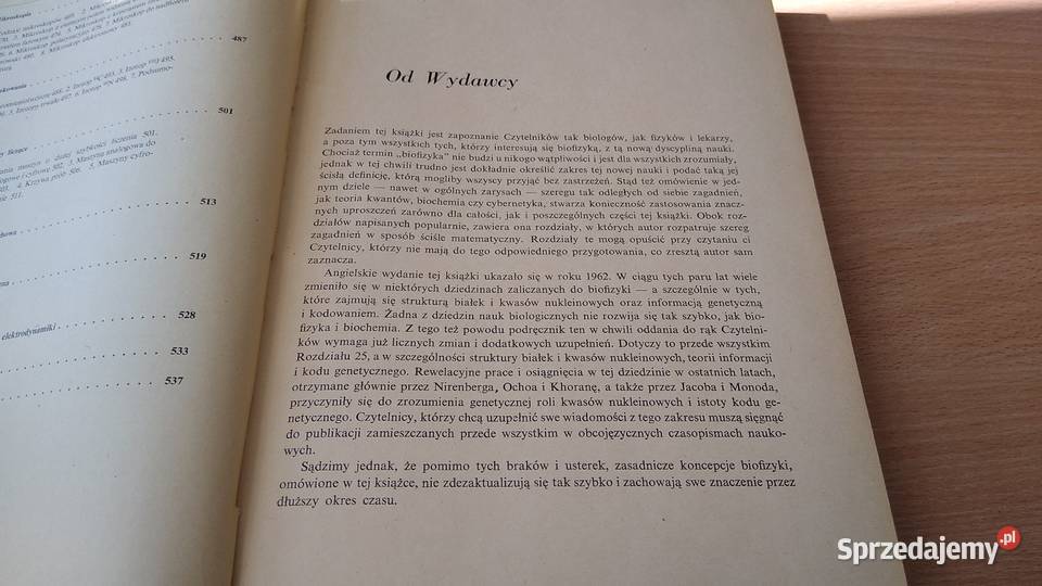 Zarys biofizyki Eugene Ackerman Gdańsk sprzedam