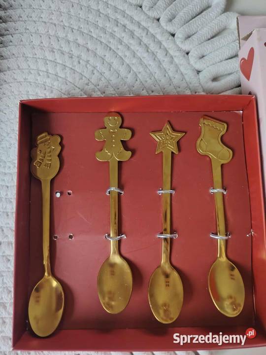 Łyżeczki świąteczne w złotym kolorze Nakło nad Notecią