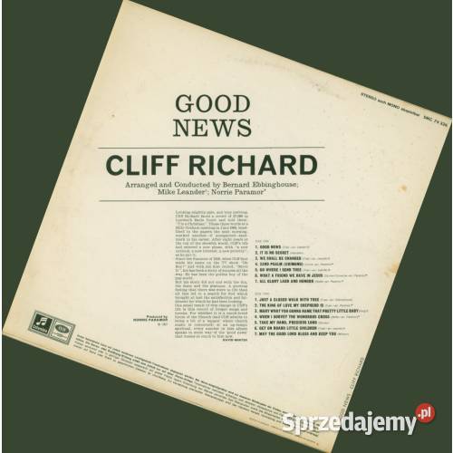 Cliff Richard Good News LP Columbia EMI 1967 śląskie