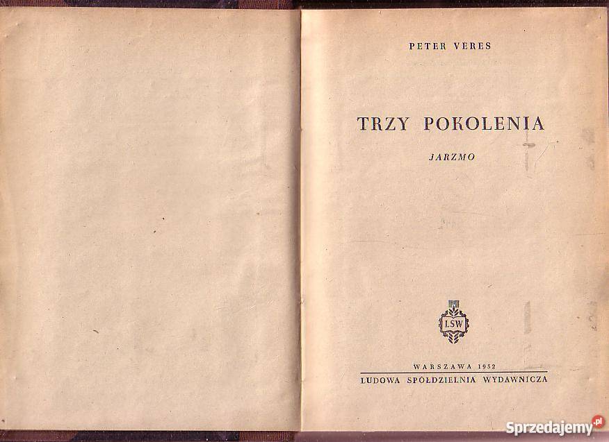 061 TRZY POKOLENIA JARZMO PETER VERES Czyrna