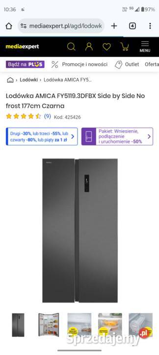 Lodówka zamrażarka Amica side by side Wrocław