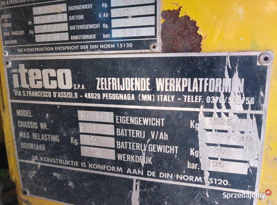 Podnośnik nożycowy Koła Chojnów