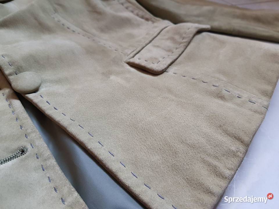 3840 Designers kurtka skórzana ircha zamsz khaki sprzedam