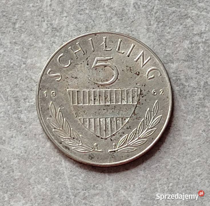 30 AUSTRIA srebro 5 Schilling 1962 r Numizmatyka łódzkie sprzedam