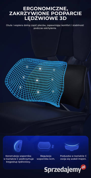 Fotel ergonomiczny gamingowy Angel Furia PRO z podkarpackie Jarosław