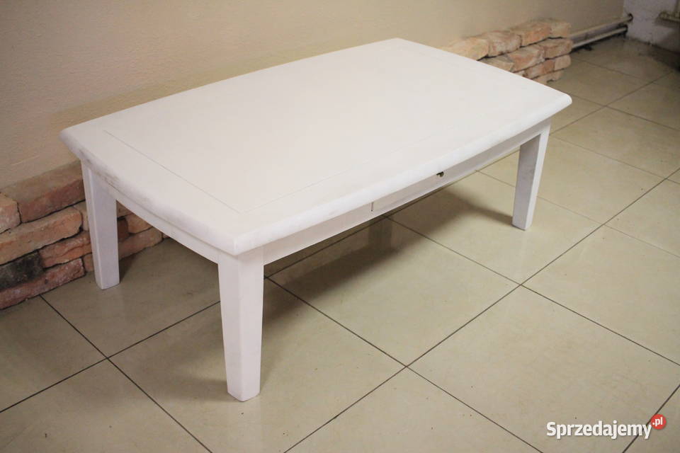 Komplet stołów dwie sztuki piękny biały kolor Pszczyna