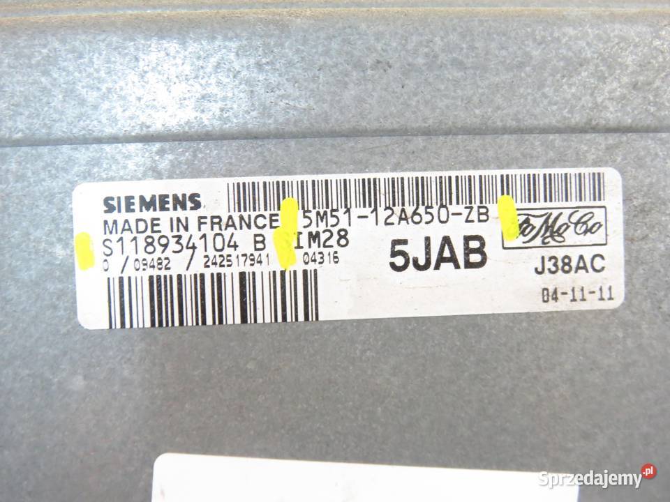 STEROWNIK FORD FOCUS MK2 II 16 S118934104B