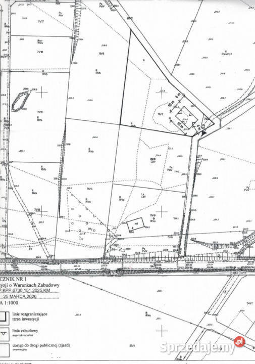 Grunt Gromadzin 3253m2 sprzedam