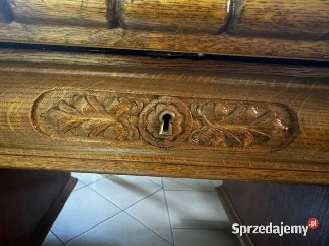 Biurko dębowe stan b duże antyk Pustków-Osiedle