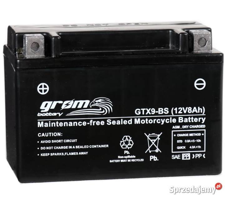 Akumulator MOTO GROM GTX9BS 12V 8Ah 130A Motoryzacja Białystok