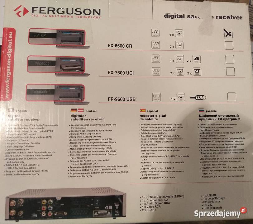 Tuner Dekoder Ferguson FX 6600 CR Krotoszyn sprzedam