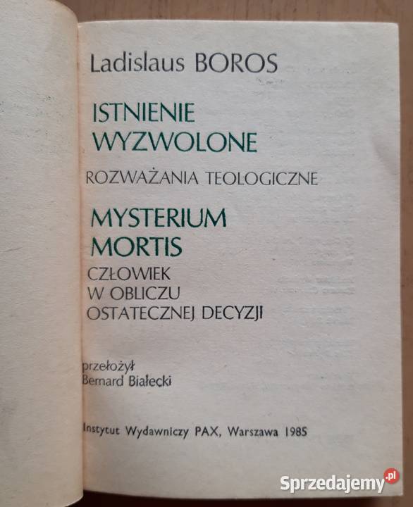 Istnienie wyzwolone Mysterium Mortis Ladislaus Rok wydania 1985 podlaskie Suwałki