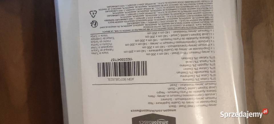 Prześcieradło Jersey z gumką Amazon Basics mazowieckie Warszawa