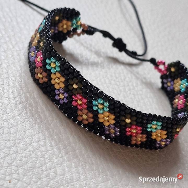 Zestaw dwóch bransoletek w kwiatuszki Bransoletki Zduńska Wola