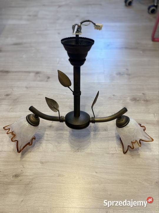 Żyrandol lampa sufitowa retro vintage 2 ramiona Świeradów-Zdrój