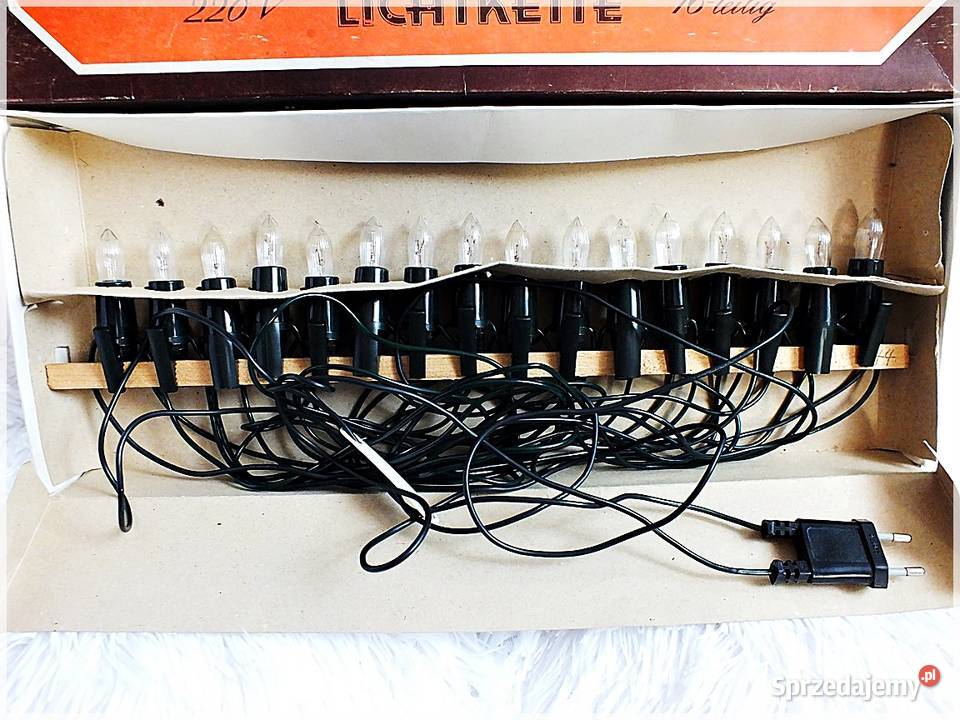 Kultowe lampki choinkowe Świeczki 16 z PRL w Żary