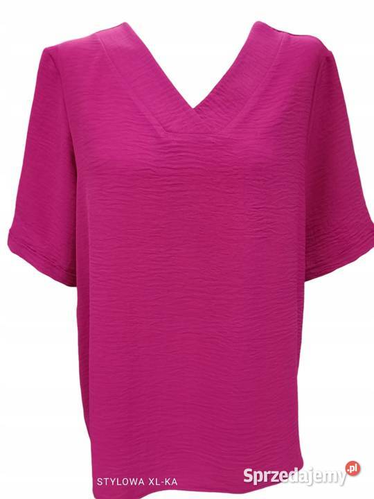 Bluzka TOP Kasia Styl amarant 4XL 48 132 biust Bluzki i koszule Wieluń