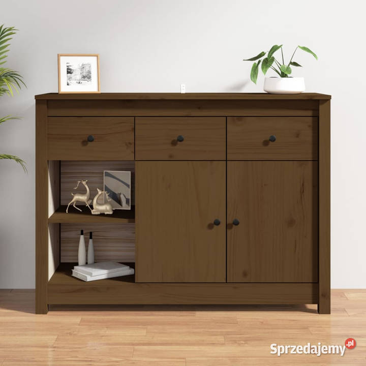Szafka miodowy brąz 100x35x74 lite drewno Warszawa