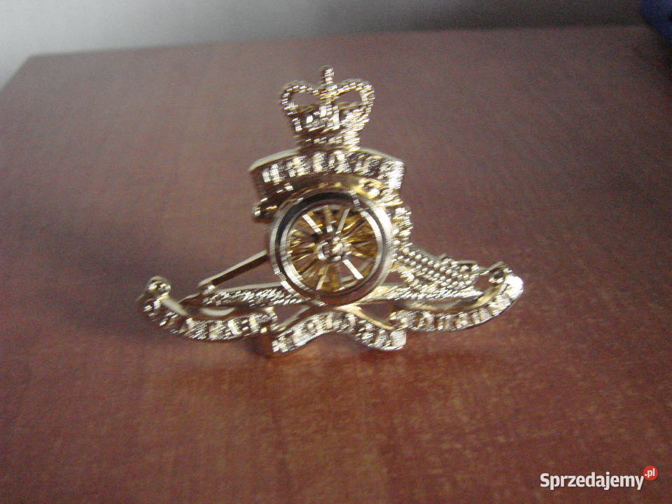 Artyleria Królewska brytyjska odznaka na czapkę Pruszcz Gdański