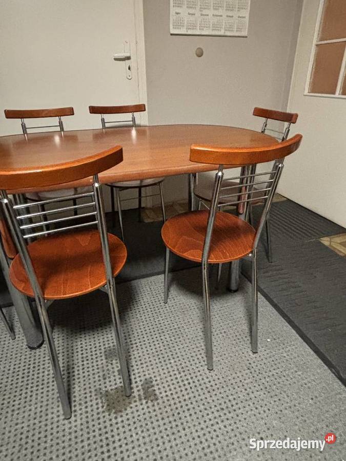 Stół 6 krzeseł 140cm Tokarnia