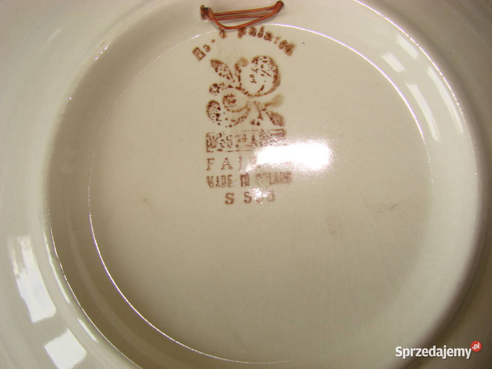 Włocławek fajansowy talerz Pruszcz Gdański