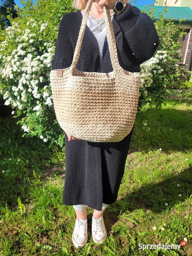 Duża torba plażowa na ramię na zakupy 40cm podlaskie Zambrów