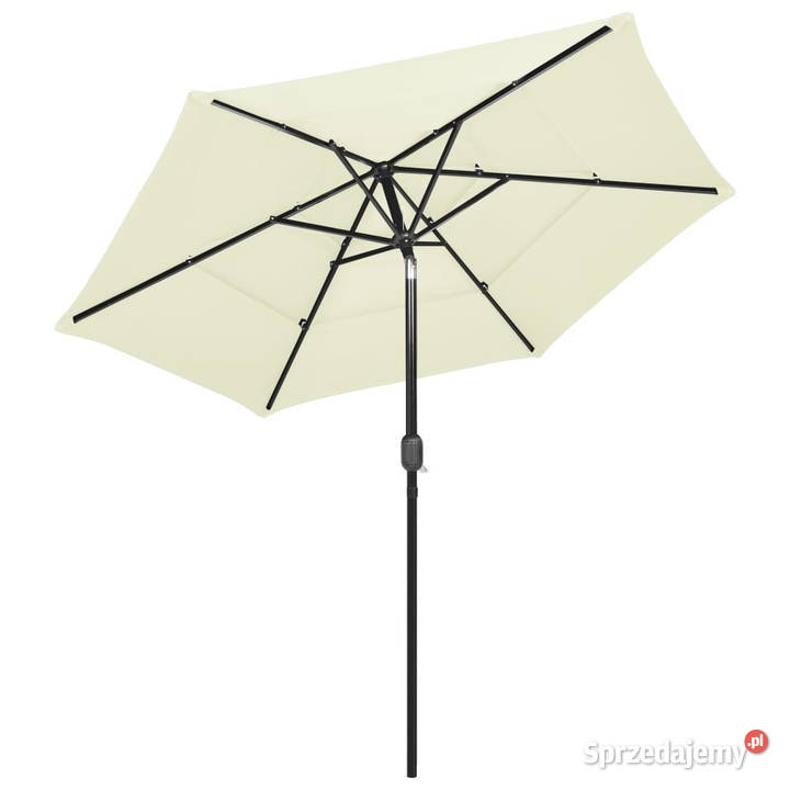 3poziomowy parasol na aluminiowym słupku