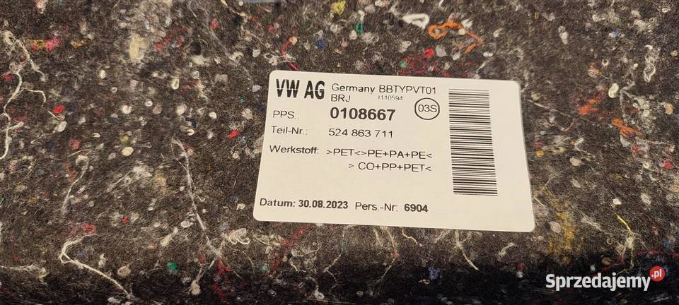 SEAT TARRACO WYKŁADZINA WYGŁUSZENIE 524863741