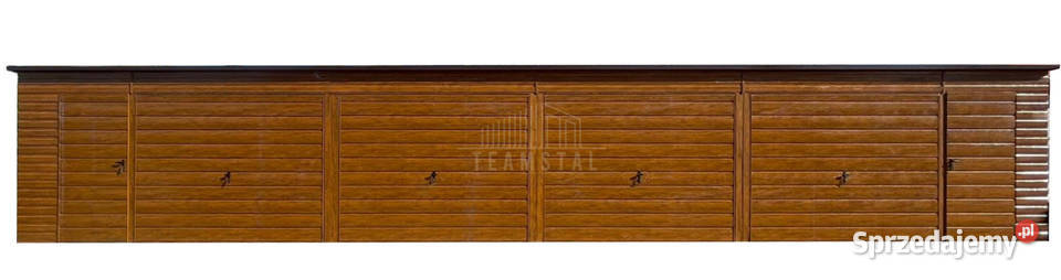 Garaz blaszany 16x5 m 4x brama uchylna 3x okno pomorskie Malbork