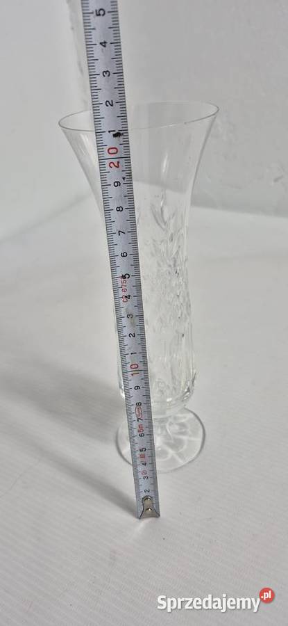 Kryształowy Wazon na Stopce Vintage Niemiecki 24