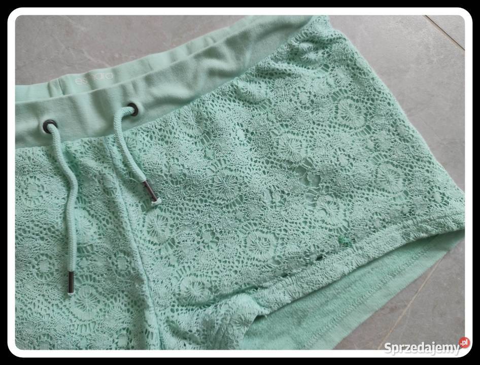 Esmara miętowe szorty z koronką 40 L 42 XL Rozmiar 40(L) Płock