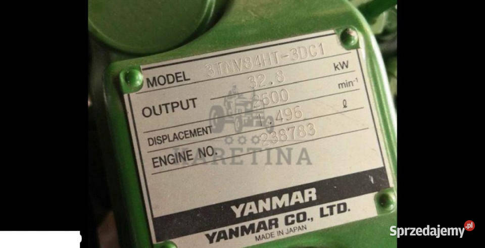 Yanmar 3TNV88 CZĘŚCI Głowica Wał Blok Jastrzębniki