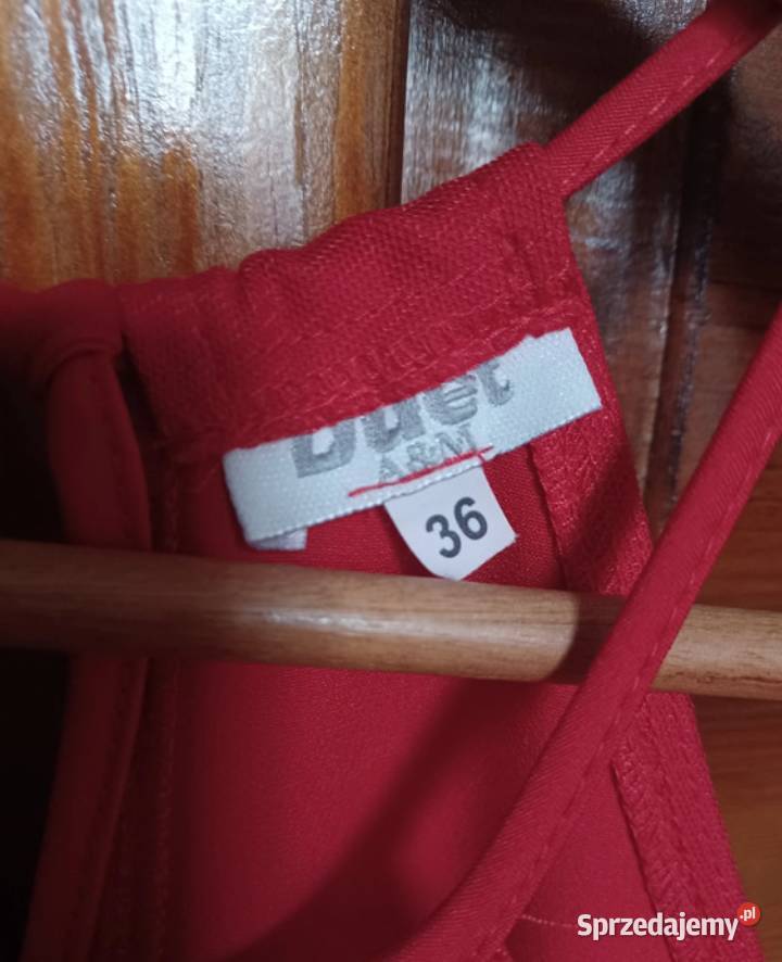 Sukienka czerwona balowa tiulowa z paskiem Rzeszów