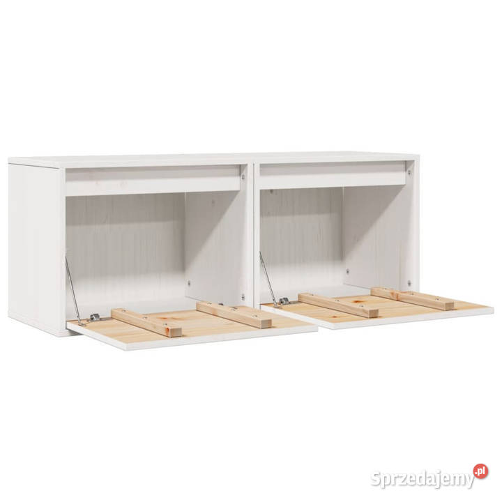 Szafki ścienne 2 białe 45x30x35 lite drewno mazowieckie