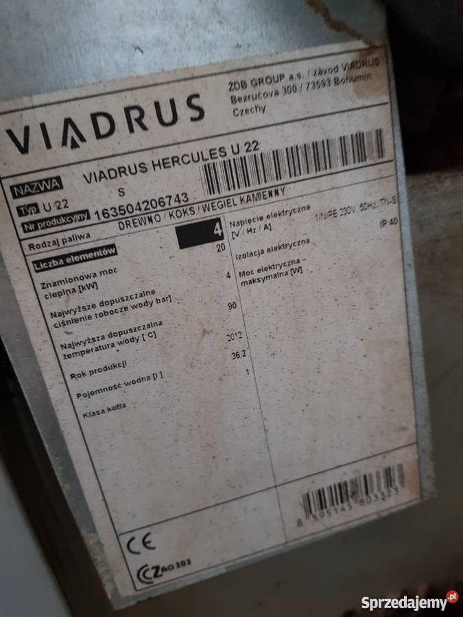 Piec kocioł żeliwny Viadrus 20KW stan