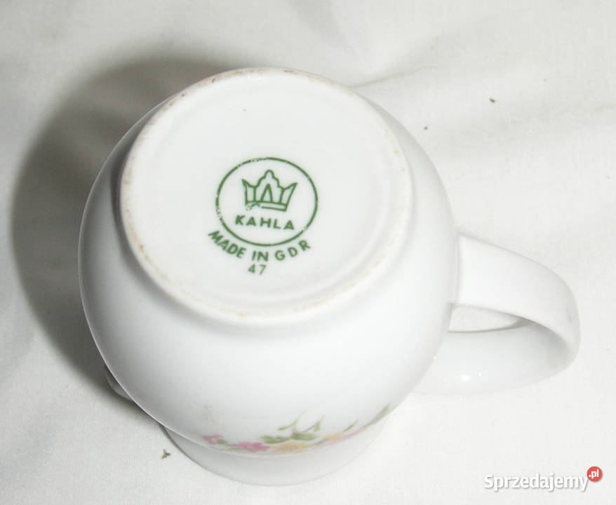 mlecznik vintage Kahla porcelana kwiatyD Bartków