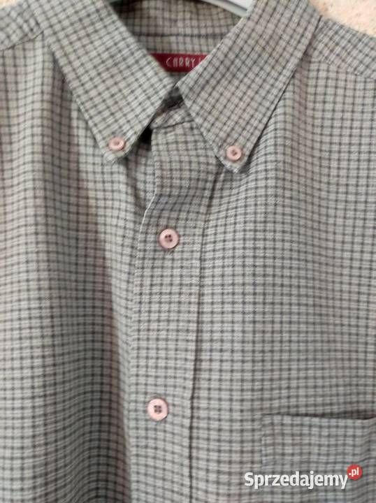 wizytowa męska koszula w kratkę bawełniana na Kielce