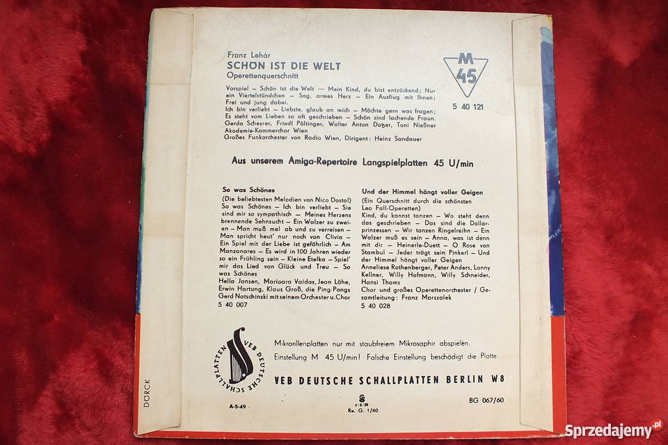 Płyta winylowa szelakowa Niemiecka muzyka Żary