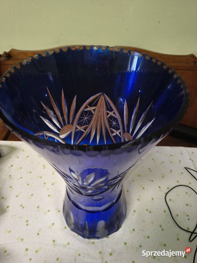 Wazon kobaltowy kryształ sprzedam