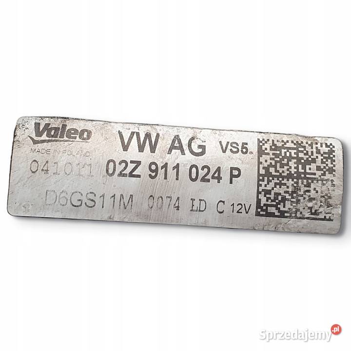ROZRUSZNIK Skoda Octavia II 14 TSI 02Z911024P osobowe Układ elektryczny silnika sprzedam