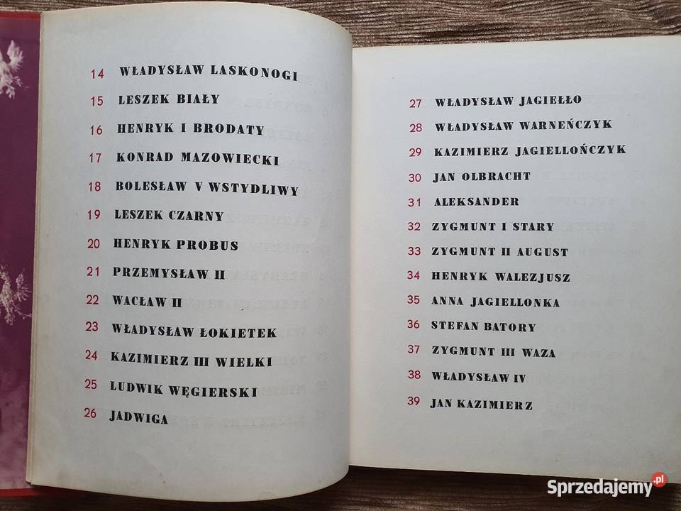 Poczet Królów Polskich Jana Matejki 1961 Rok wydania 1961