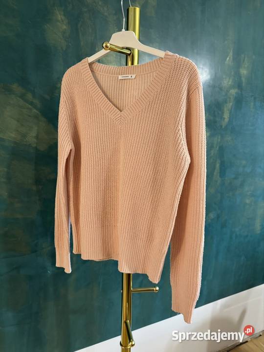 Sweter damski L Terranowa róż pudrowy perełka