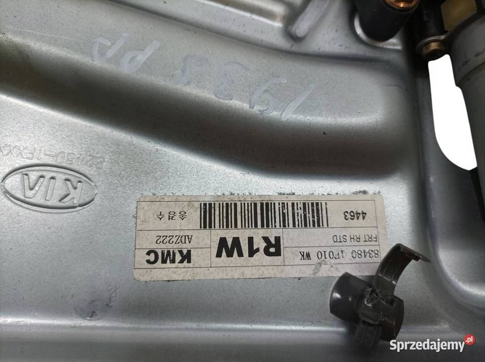 MECHANIZM SZYBY PRAWY PRZÓD Kia Sportage II