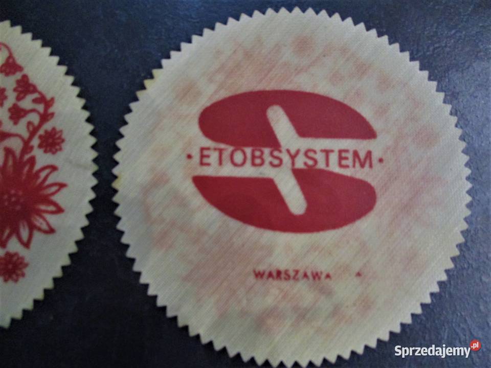 Warszawa ETOBSYSTEM podkładka podstawka PRL Nieporęt sprzedam