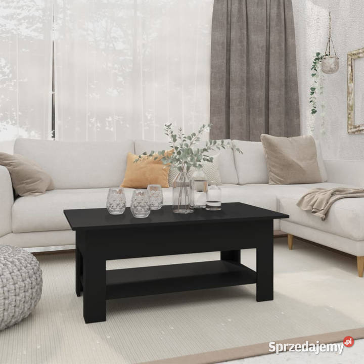 Stolik kawowy czarny 102x55x42 materiał Stoły Warszawa